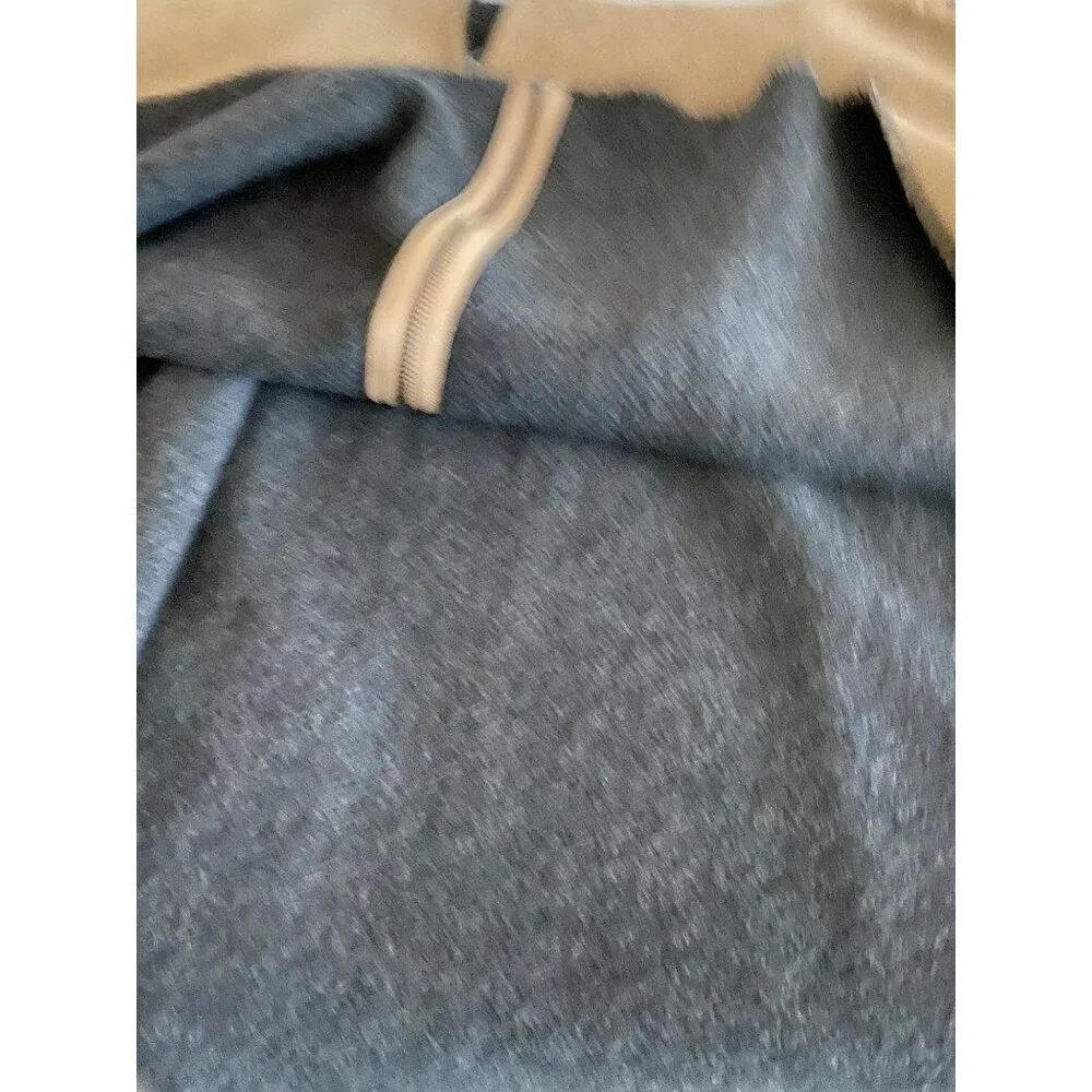 rag & bone Recycled Wool Bomber Poncho One Size Camel Brown Made in Italy - Picture 8 of 11